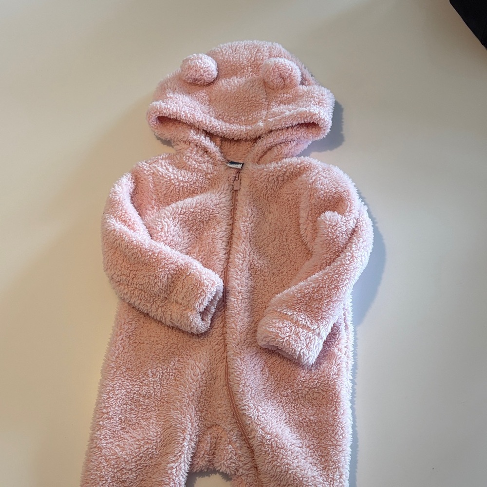 Old Navy Pink Fleece Baby Footie